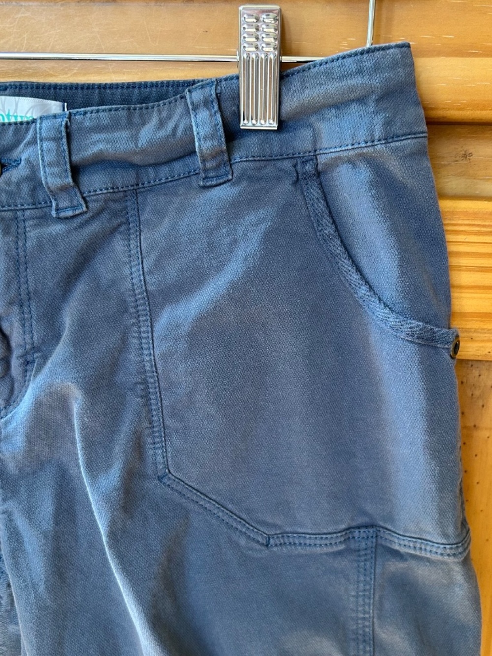 Aventura Shorts Blue Organic Cotton Pockets Women's‎ Size 4 - Picture 4 of 7